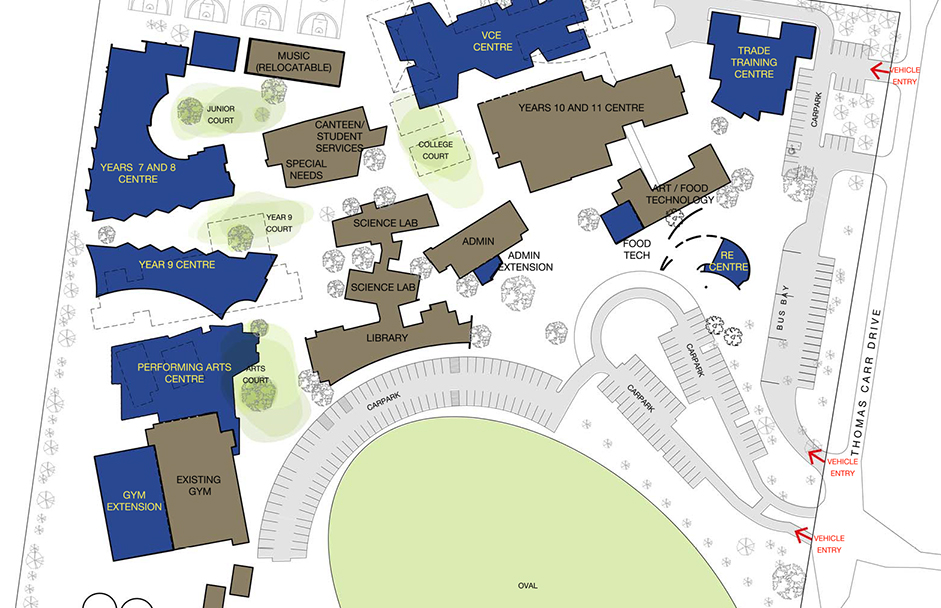 Thomas Carr Catholic College Masterplan Smith+Tracey Architects